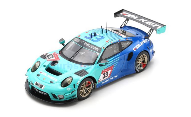 Modelauto 1:43 | Spark SG758 | Porsche 911 GT3 R | Falken Motorsport 2021 #33 - K.Bachler - T.Preining - D.Werner - L.Arnold