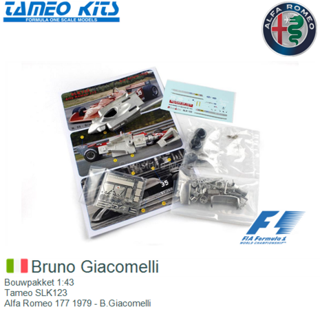 Bouwpakket 1:43 | Tameo SLK123 | Alfa Romeo 177 1979 - B.Giacomelli