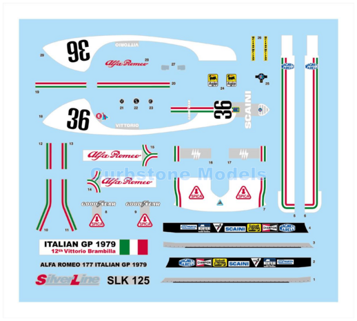 Bouwpakket 1:43 | Tameo SLK125 | Alfa Romeo 177 1979 #36 - V.Brambilla