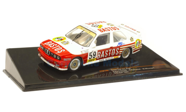 Modelauto 1:43 | IXO-Models GTM129 | BMW M3 E30 | Bastos Racing Team 1987 #59 - D.Vermeersch - M.Micangeli - G.Fontanesi