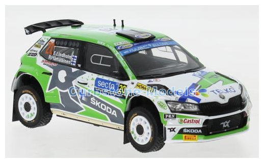Modelauto 1:43 | IXO-Models RAM863BLQ.22 | Skoda Fabia Rally2 Evo | Toksport WRT 2 2022 #20 - E.Lindholm - R.HämaäL&#