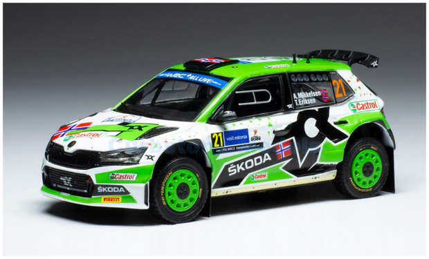Modelauto 1:43 | IXO-Models RAM862.22 | Skoda Fabia Rally2 Evo | Toksport WRT 2022 #21 - A.Mikkelsen - T.Eriksen