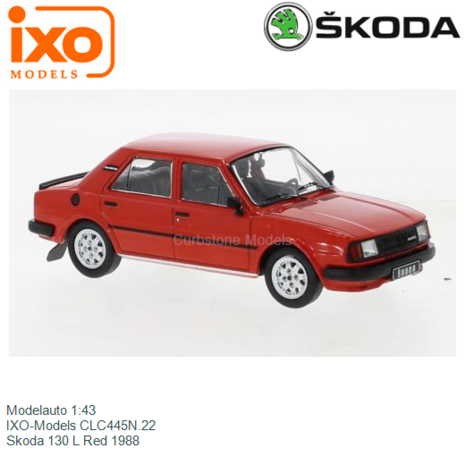 Modelauto 1:43 | IXO-Models CLC445N.22 | Skoda 130 L Red 1988