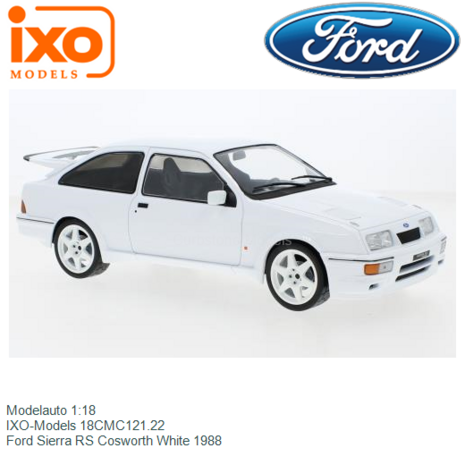 Modelauto 1:18 | IXO-Models 18CMC121.22 | Ford Sierra RS Cosworth White 1988
