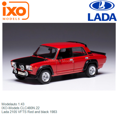 Modelauto 1:43 | IXO-Models CLC480N.22 | Lada 2105 VFTS Red and black 1983