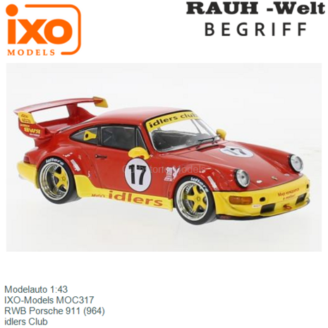 Modelauto 1:43 | IXO-Models MOC317 | RWB Porsche 911 (964) | idlers Club