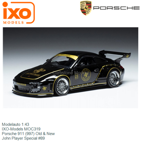 Modelauto 1:43 | IXO-Models MOC319 | Porsche 911 (997) Old & New | John Player Special #89