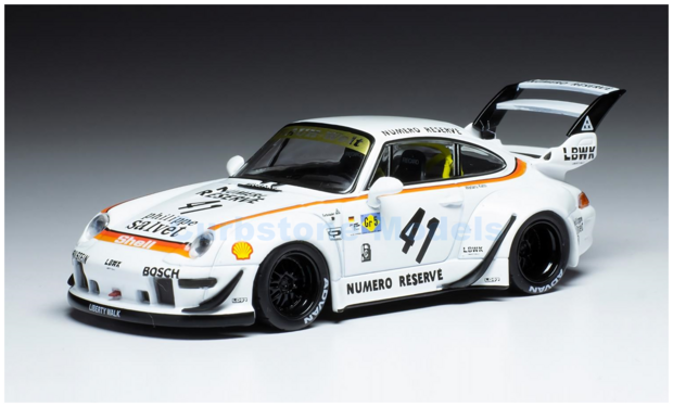 Modelauto 1:43 | IXO-Models MOC322 | Porsche 911 (993) RWB White #41