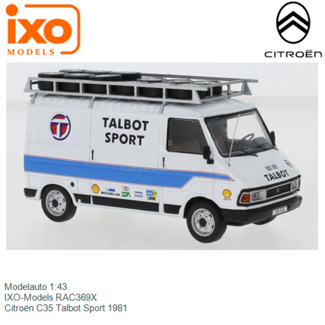 Modelauto 1:43 | IXO-Models RAC369X | Citroën C35 Talbot Sport 1981