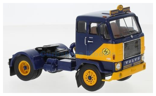 Vrachtwagen 1:43 | IXO-Models TR034 | Volvo F88 ASG Blue and Yellow 1971