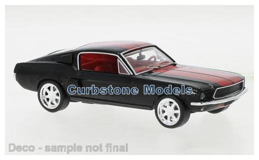 Modelauto 1:43 | IXO-Models CLC478N.22 | Ford Mustang Fastback Black and Red 1967