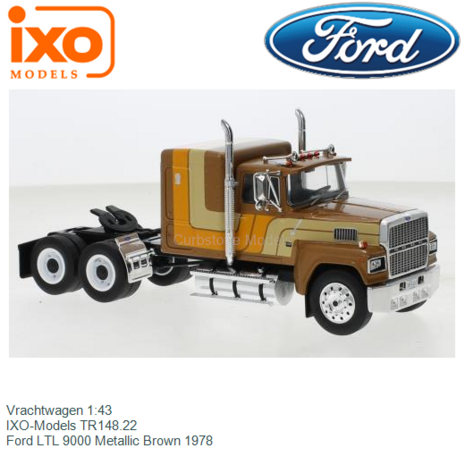 Vrachtwagen 1:43 | IXO-Models TR148.22 | Ford LTL 9000 Metallic Brown 1978