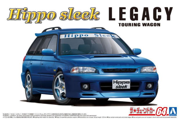 Modelauto 1:24 | Aoshima AO05800 | Subaru Legacy BG5 Hippo Sleek 1993