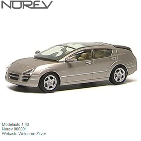 Modelauto 1:43 | Norev 880001 | Webasto Welcome Zilver