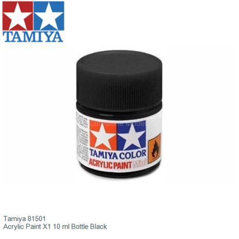  | Tamiya 81501 | Acrylic Paint X1 10 ml Bottle Black