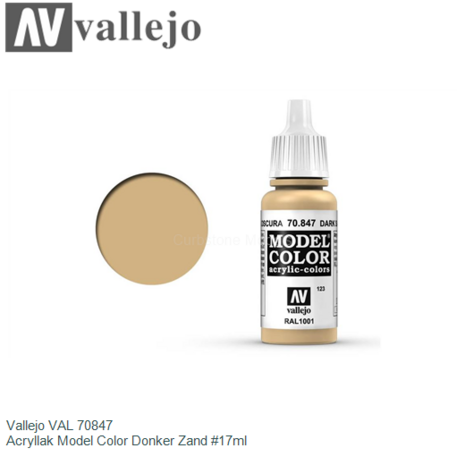  | Vallejo VAL 70847 | Acryllak Model Color Donker Zand #17ml