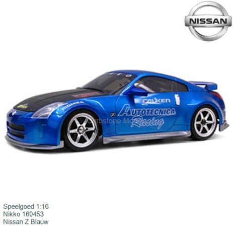 Speelgoed 1:16 | Nikko 160453 | Nissan Z Blauw