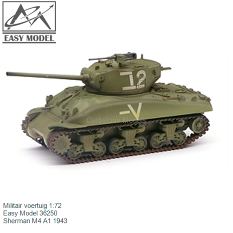 Militair voertuig 1:72 | Easy Model 36250 | Sherman M4 A1 1943