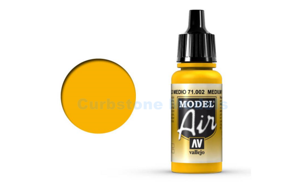  | Vallejo VAL 71002 | Acryllak Model Air Medium Yellow #17ml