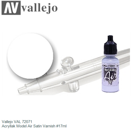  | Vallejo VAL 72071 | Acryllak Model Air Satin Varnish #17ml