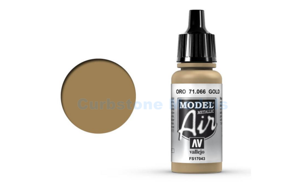  | Vallejo VAL 71066 | Acryllak Model Air Gold (Metallic) #17ml