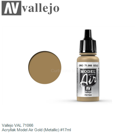  | Vallejo VAL 71066 | Acryllak Model Air Gold (Metallic) #17ml