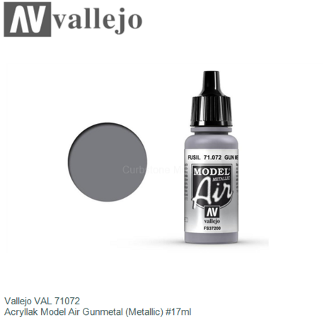  | Vallejo VAL 71072 | Acryllak Model Air Gunmetal (Metallic) #17ml