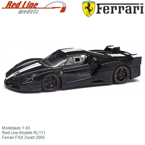 Modelauto 1:43 | Red Line Models RL111 | Ferrari FXX Zwart 2005