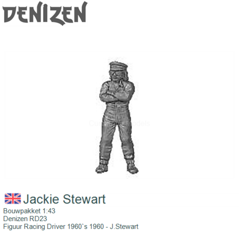 Bouwpakket 1:43 | Denizen RD23 | Figuur Racing Driver 1960`s 1960 - J.Stewart