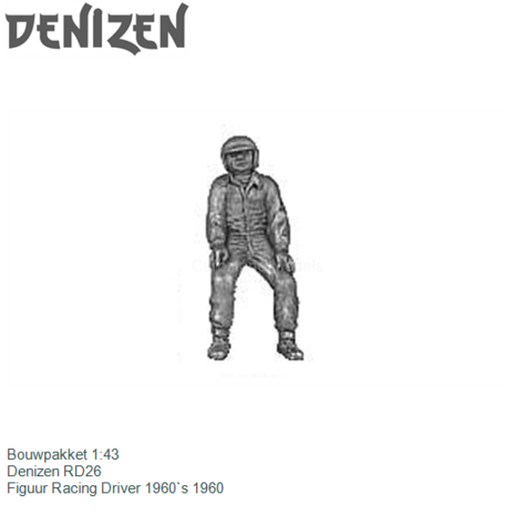 Bouwpakket 1:43 | Denizen RD26 | Figuur Racing Driver 1960`s 1960