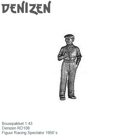 Bouwpakket 1:43 | Denizen RD108 | Figuur Racing Spectator 1950`s