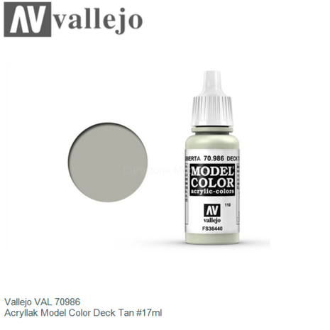  | Vallejo VAL 70986 | Acryllak Model Color Deck Tan #17ml