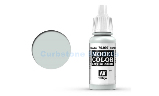  | Vallejo VAL 70997 | Acryllak Model Color Zilver #17ml