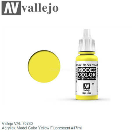  | Vallejo VAL 70730 | Acryllak Model Color Yellow Fluorescent #17ml