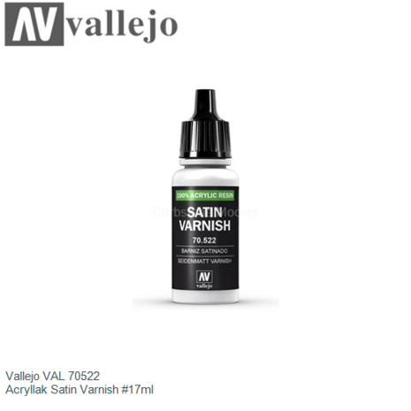  | Vallejo VAL 70522 | Acryllak Satin Varnish #17ml