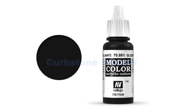  | Vallejo VAL 70861 | Acryllak Model Color Glossy Zwart #17ml