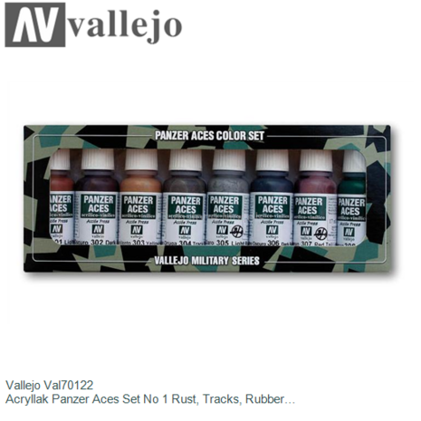  | Vallejo Val70122 | Acryllak Panzer Aces Set No 1 Rust, Tracks, Rubber…