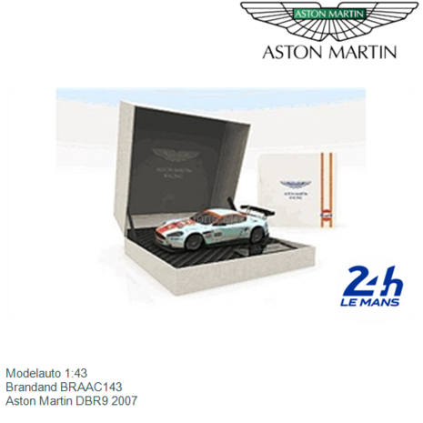 Modelauto 1:43 | Brandand BRAAC143 | Aston Martin DBR9 2007