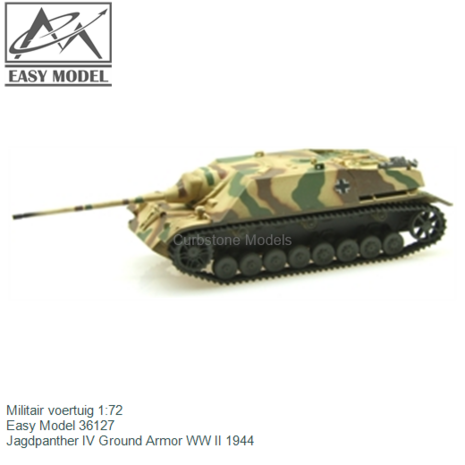 Militair voertuig 1:72 | Easy Model 36127 | Jagdpanther IV Ground Armor WW II 1944