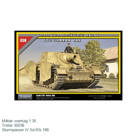 Militair voertuig 1:35 | Tristar 35038 | Sturmpanzer IV Sd.Kfz.166