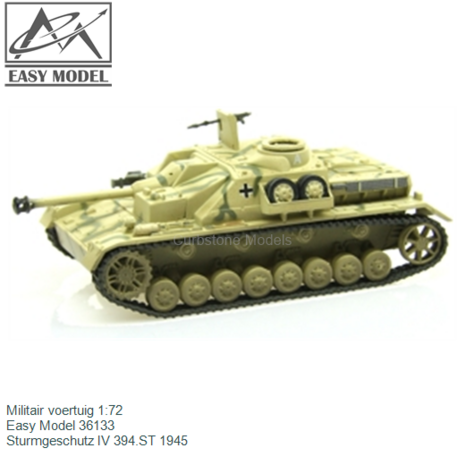 Militair voertuig 1:72 | Easy Model 36133 | Sturmgeschutz IV 394.ST 1945