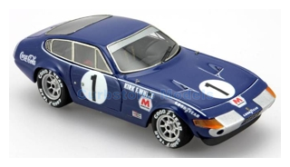 Modelauto 1:43 | BBR Models BC49PRE | Ferrari 365 GTB4 Daytona Blauw 1972 #1 - D.Hobbs - M.Scott