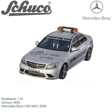 Modelauto 1:43 | Schuco 4929 | Mercedes Benz C63 AMG 2008