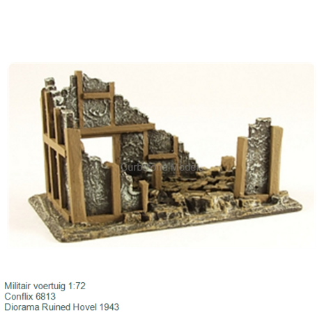 Militair voertuig 1:72 | Conflix 6813 | Diorama Ruined Hovel 1943
