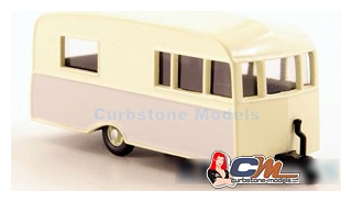 Accessoire 1:76 | Classix By Pocketbond 76515 | Bluebird Dauphine Caravan Licht Beige / Licht Grijs