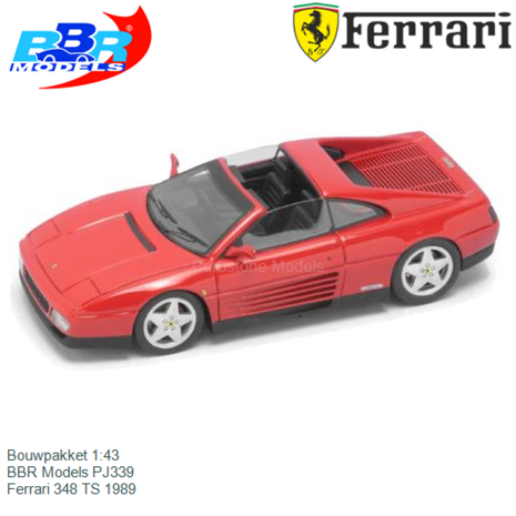 Bouwpakket 1:43 | BBR Models PJ339 | Ferrari 348 TS 1989