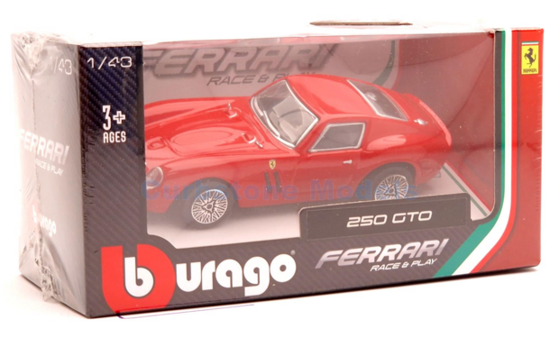 Modelauto 1 43 Bburago 31129R Ferrari 250 GTO Rood 1962