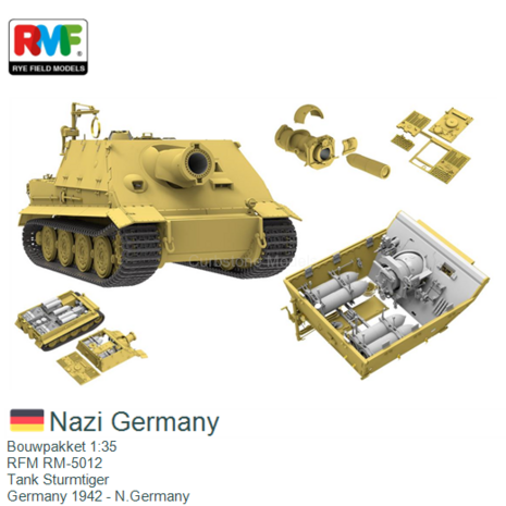 Bouwpakket 1:35 | RFM RM-5012 | Tank Sturmtiger | Germany 1942 - N.Germany