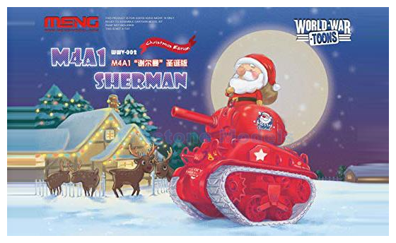 Bouwpakket 1:73 | MENG WWY-002 | Tank M4A1 Sherman Christmass Edition 1940