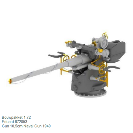 Bouwpakket 1:72 | Eduard 672053 | Gun 10,5cm Naval Gun 1940